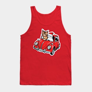 Two cats in a small red car. Tank Top